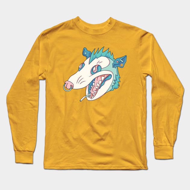 Punk Possum Long Sleeve T-Shirt by ShayMcVay